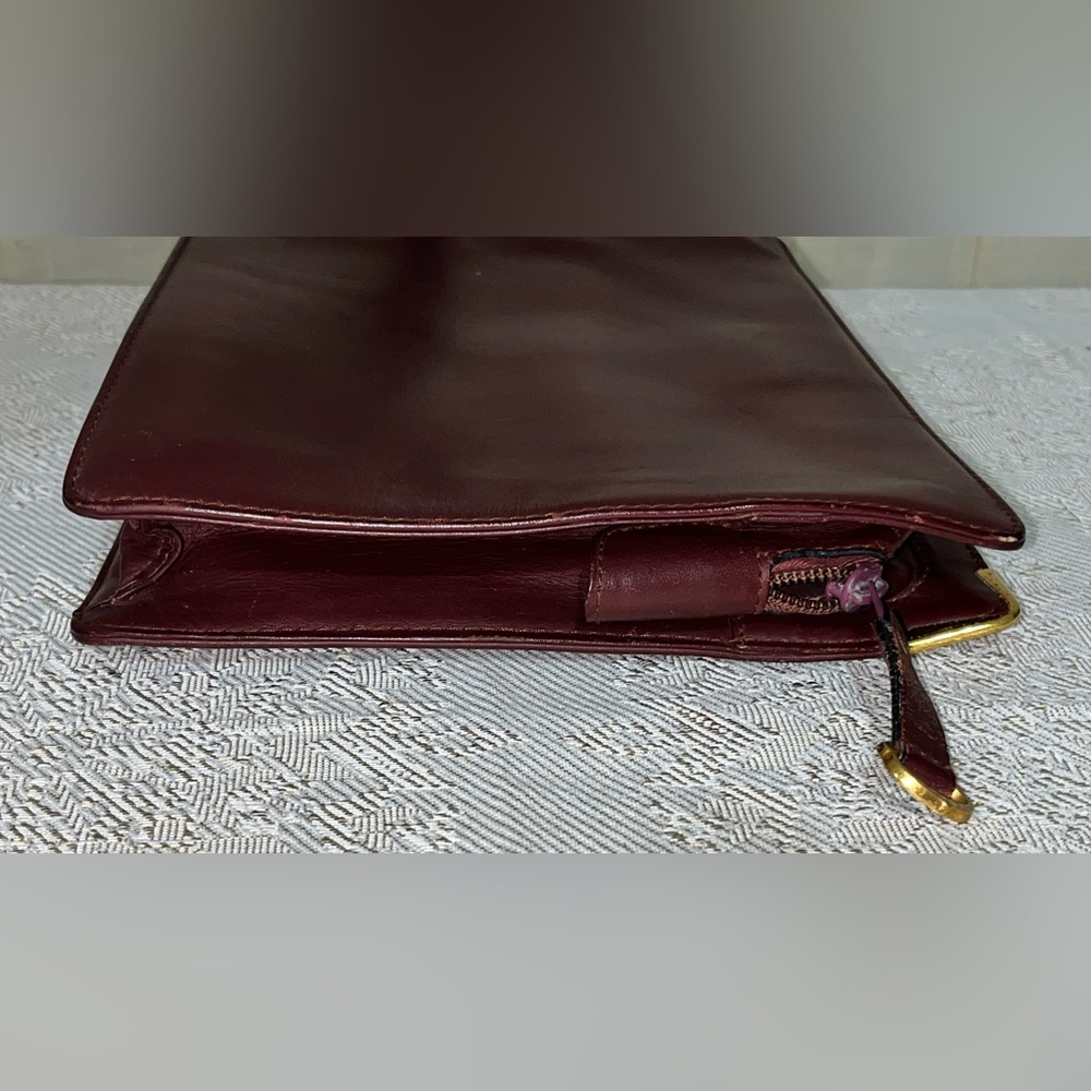 Vintage Cartier Leather Bordeaux Burgundy Clutch Wristlet - Picture 9 of 14